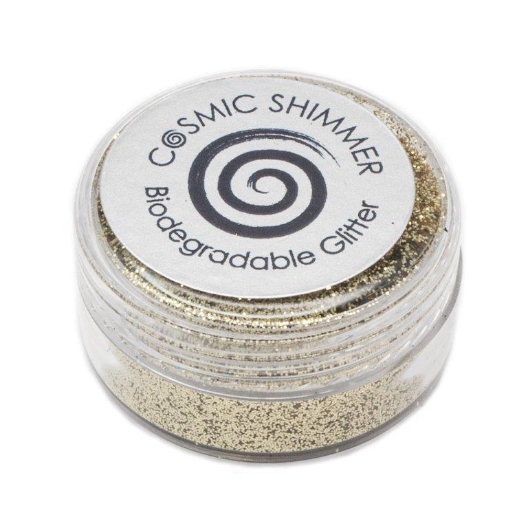 Cosmic Shimmer Biodegradable Glitter 10ml Bright Gold