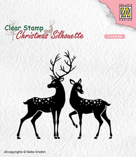 Nellie Snellen Christmas Silhouette Clear Stamps Deer