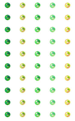 Crafts-Too Embellishment 50 Adhesive 5mm Dots Mixed Green