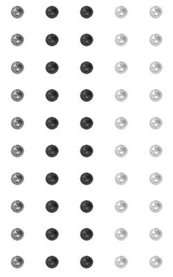 Crafts-Too Embellishment 50 Adhesive 5mm Dots Mixed Black