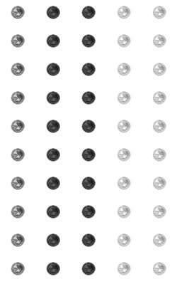 Crafts-Too Embellishment 50 Adhesive 5mm Dots Mixed Black