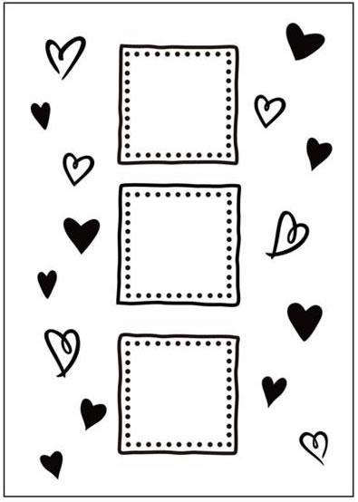 Crafts-Too Embossing Folder Hearts Frames 4.25x5.5  