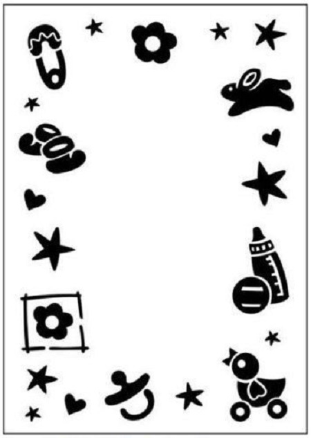 Crafts-Too Embossing Folder Baby Frame 4.25x5.5