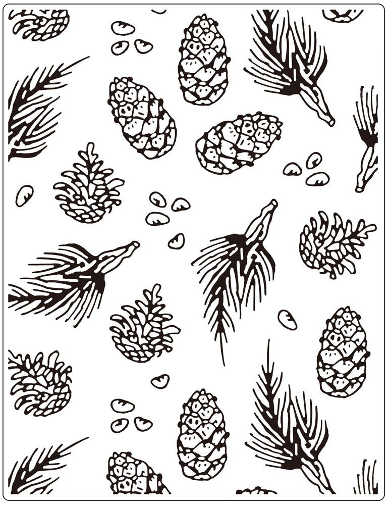 Crafts-Too Embossing Folder Pine 14.6cm x 19cm 