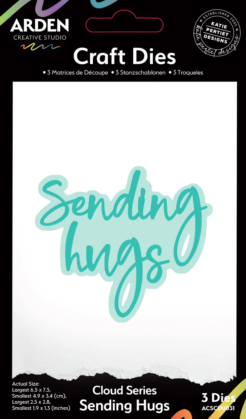 Arden Creative Craft Dies - Sentiment Cloud Series - Sending Hugs