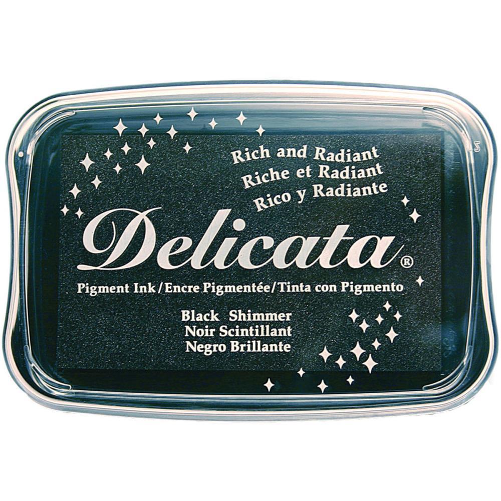 Delicata Pigment Ink Pad Black Shimmer 