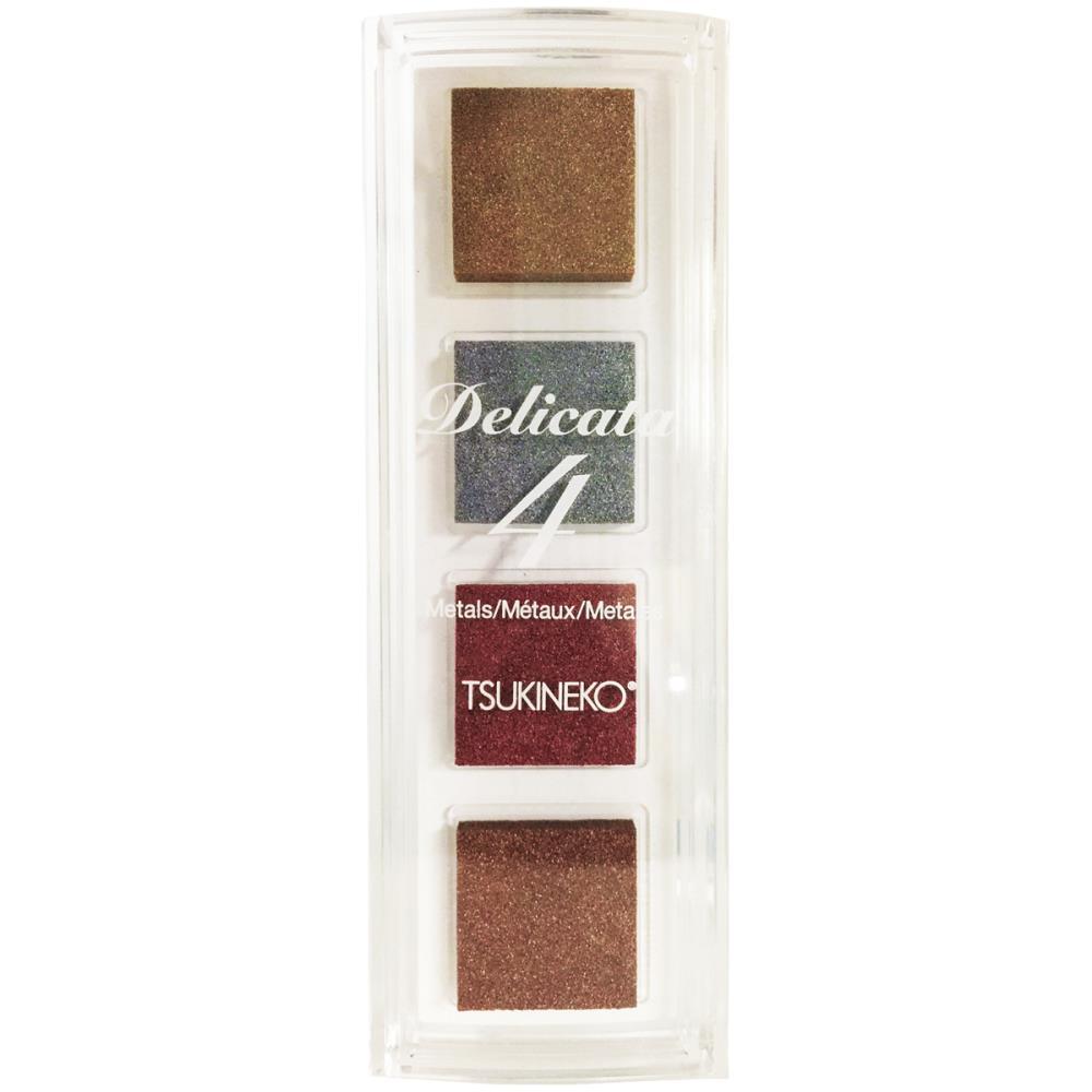 Delicata Pigment Ink Pad 4 Colours Metallics