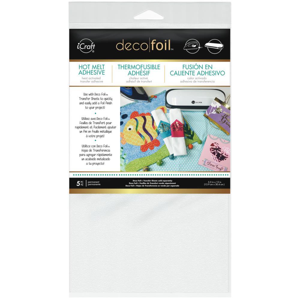 Deco Foil Iron-On Adhesive Transfer Sheet 5.5x12 Inch 5/Pkg 