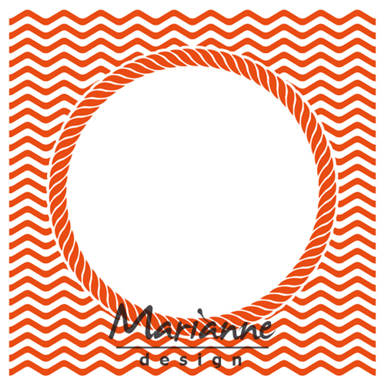 Marianne Design Embossing Folder 5x5 Ocean View DF3436