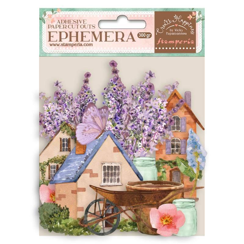 Stamperia Ephemera Create Happiness Welcome Home Village DFLCT12