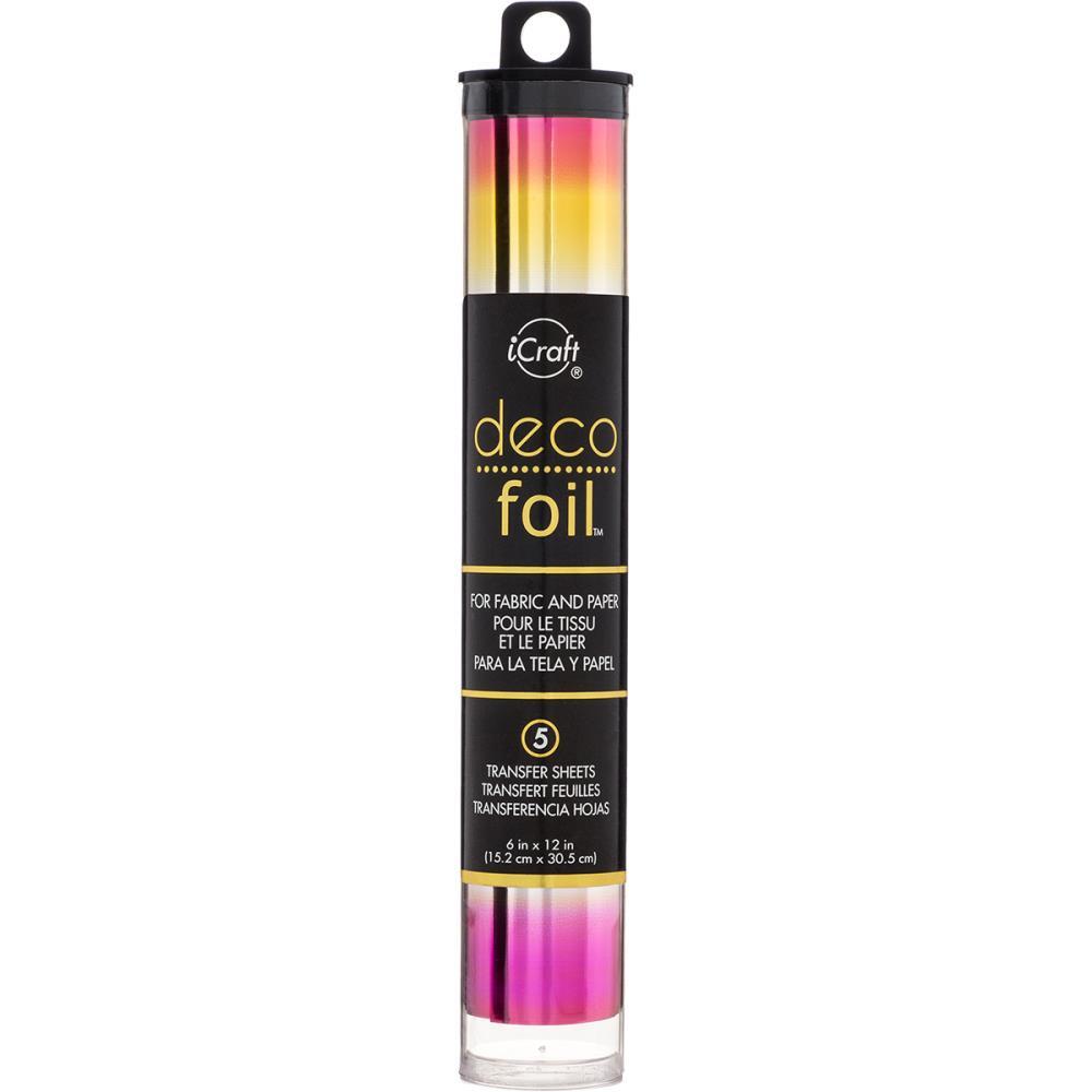 Deco Foil Specialty Transfer Sheets 6X12 5/Pkg Summer Rainbow