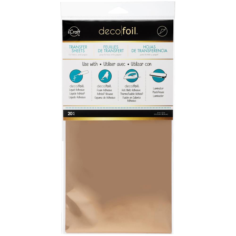 Deco Foil Transfer Sheet 6X12 20/Pkg Rose Gold 