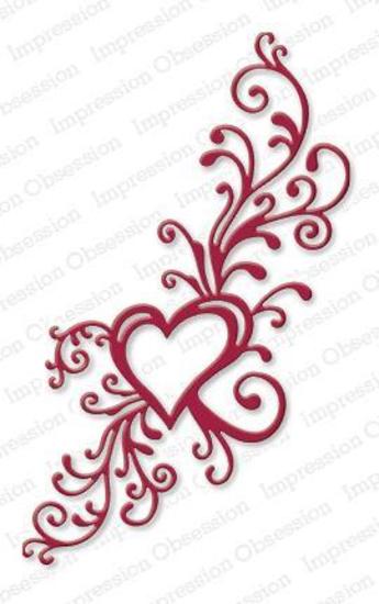 Impression Obsession Die Heart Flourish DIE126U 