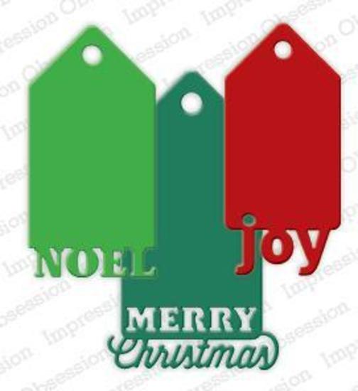 Impression Obsession Die Christmas Tags DIE223Z 