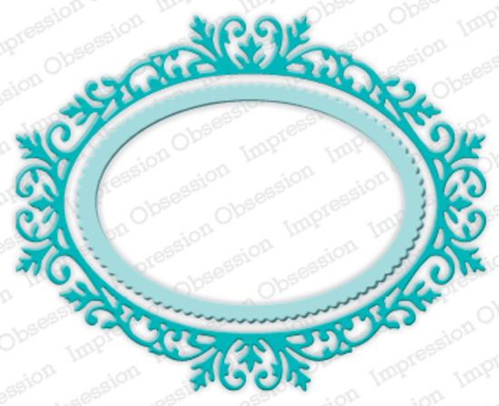 Impression Obsession Die Ornate Oval Frame DIE391ZZ 