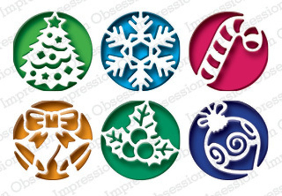 Impression Obsession Die Christmas Circle Cutouts DIE482X 