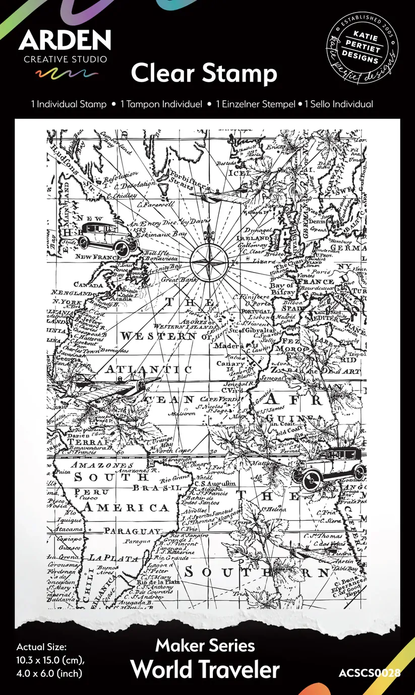 Arden Creative Clear Stamp Set - Maker Series - World Traveller