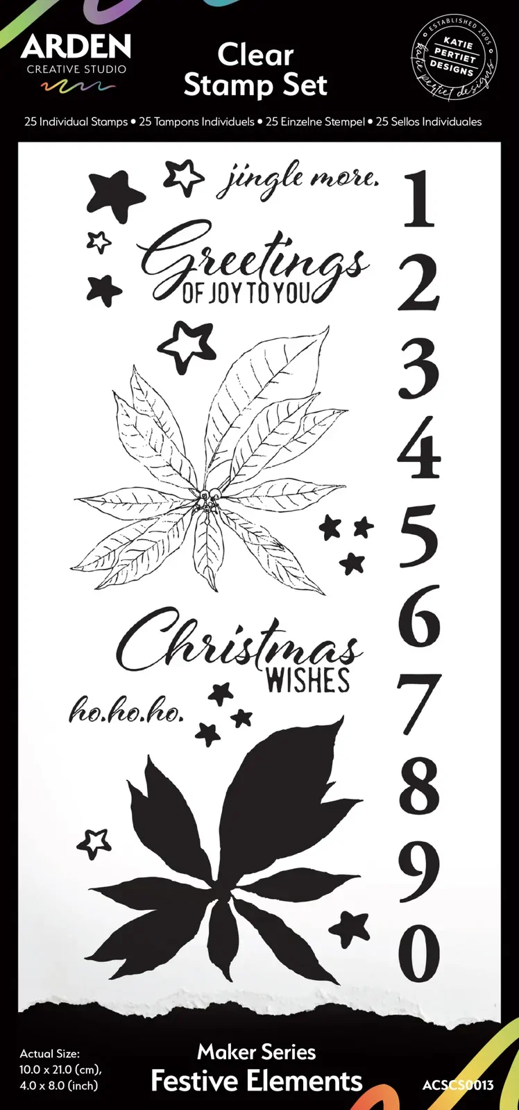 Arden Creative Clear Stamp Set - Maker Series - Festive Elements