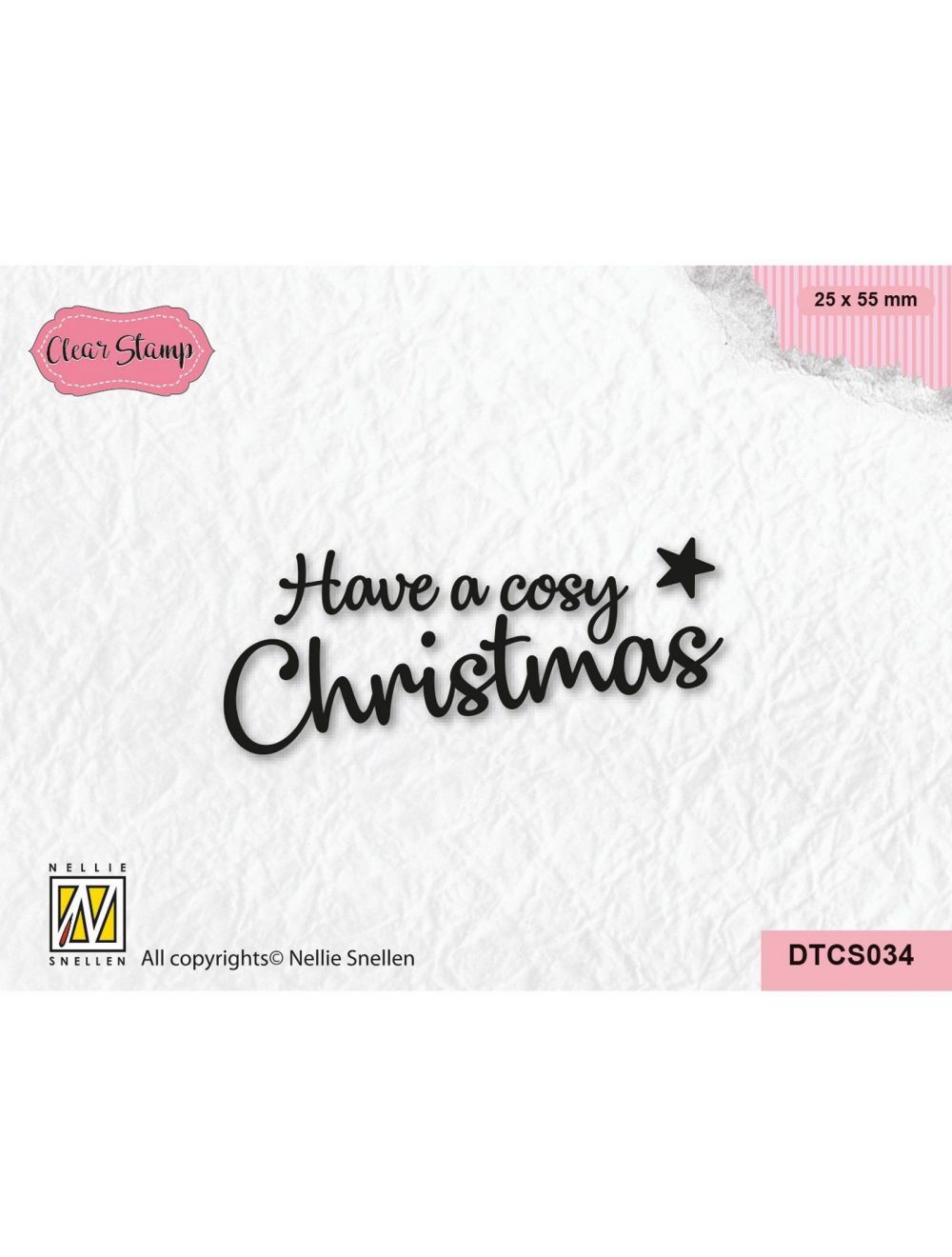 Nellie Snellen Text Clear Stamp - Cosy Christmas - DTCS034