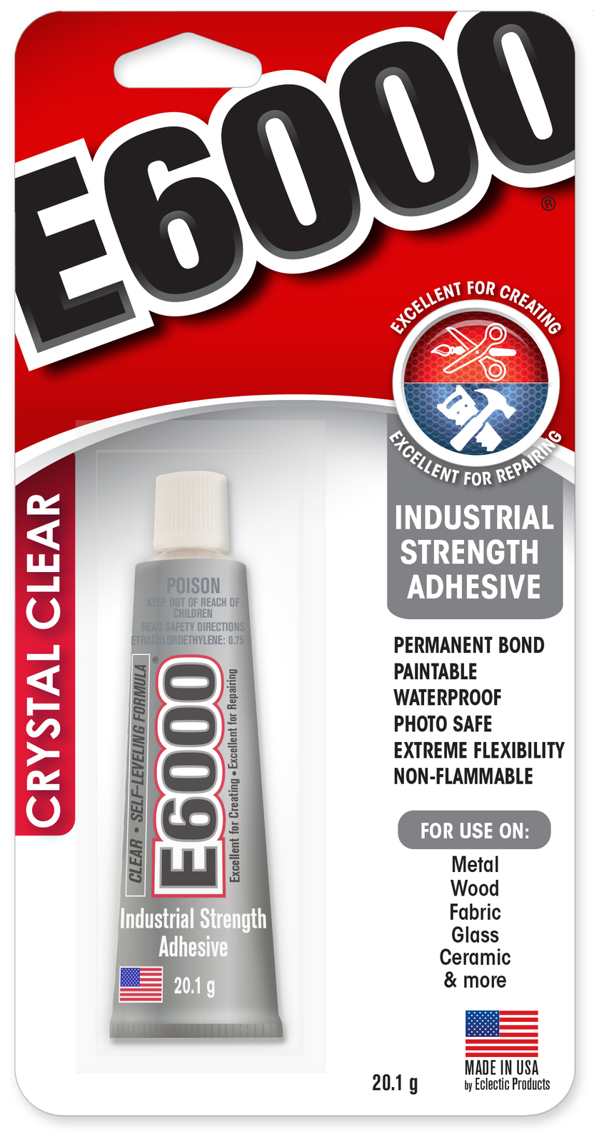 E6000 Crystal Clear Industrial Strength Adhesive 20.1g