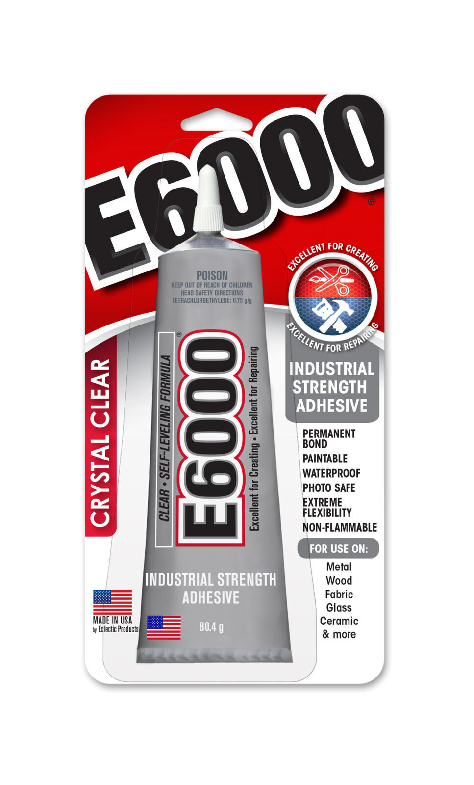 E6000 Crystal Clear Industrial Strength Adhesive 80.4g