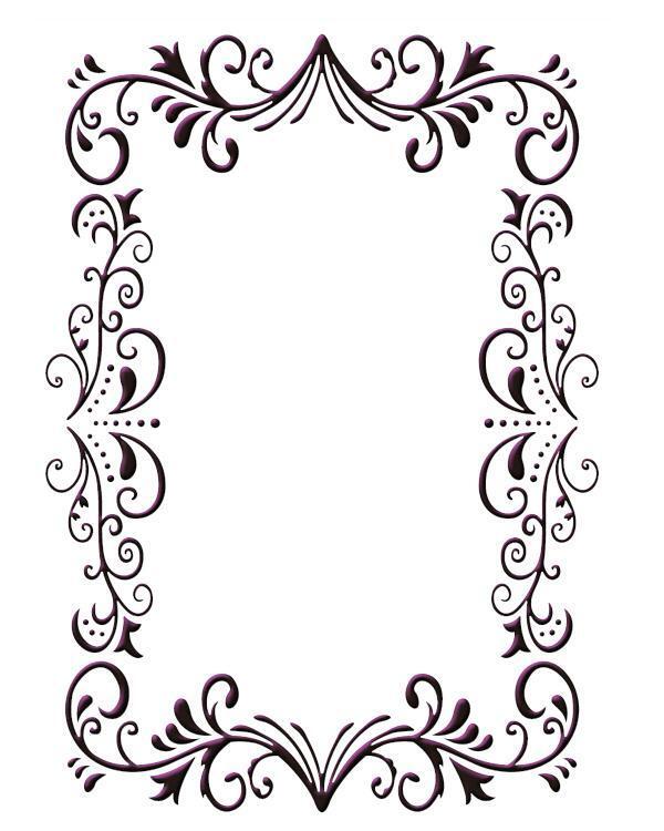Ecstasy Crafts Embossing Folder - Elegant Frame Size 5 x 7