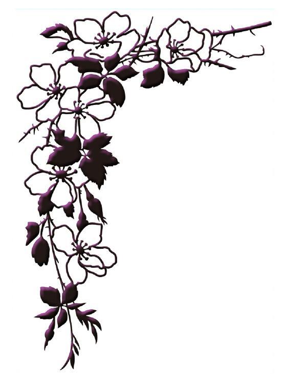 Ecstasy Crafts Embossing Folder - Garden Spray Size 5 x 7