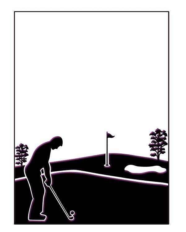 Ecstasy Crafts Embossing Folder - Golfing Day Size 5 x 7