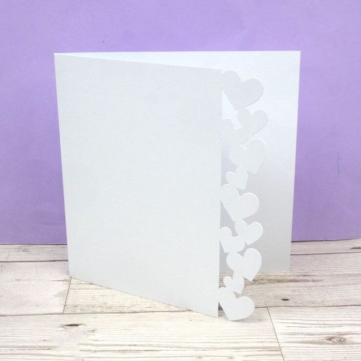 Hunkydory Crafts Fancy-Edge Card Blanks - Hearts Edge