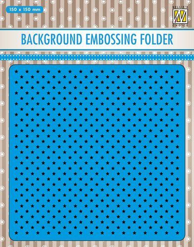 Nellie Snellen Embossing Folder Background Little Stars 15cm x 15cm 