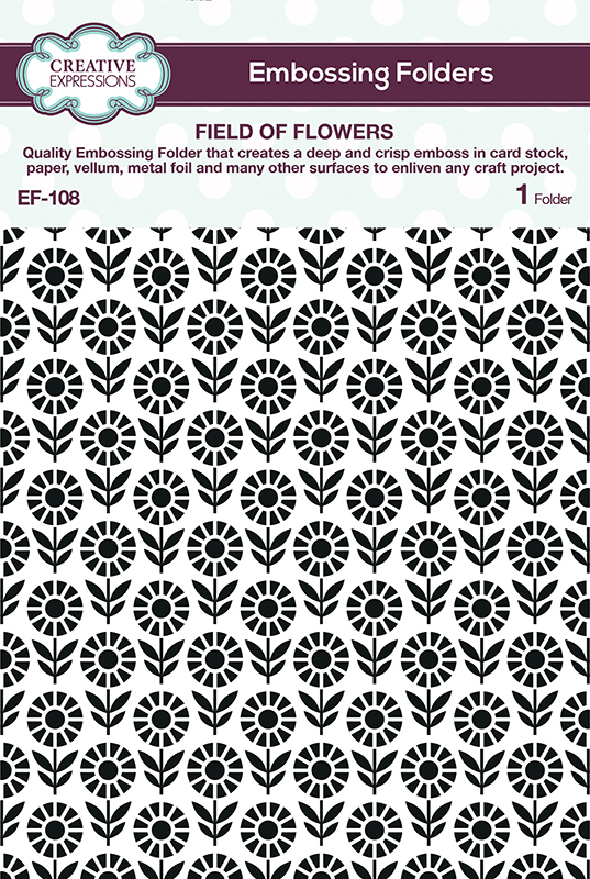 Sue Wilson Embossing Folder 5.75 x 7.5 Field of Flower