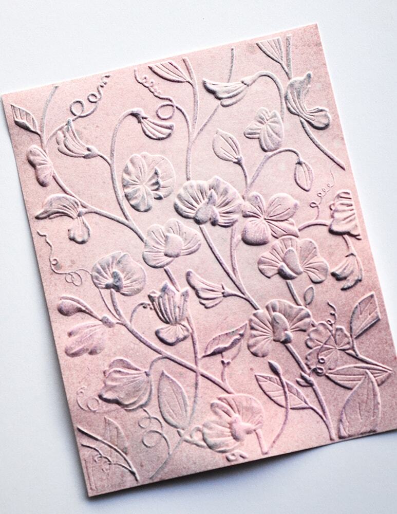 Memory Box 3D Embossing Folder 4.5x5.75 Blooming Sweet Pea