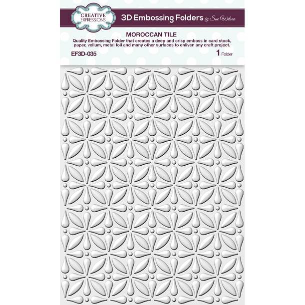 Sue Wilson 3D Embossing Folder 5.75 x 7.5 Moroccan Tile