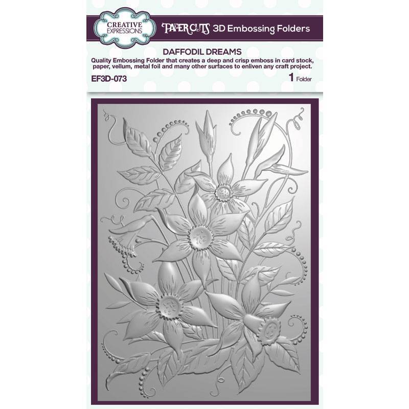 Creative Expressions Daffodil Dreams 5 in x 7 in 3D Embossing Folder EF3D-073