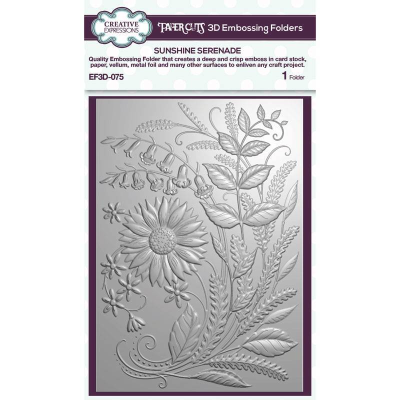 Creative Expressions Sunshine Serenade 5 in x 7 in 3D Embossing Folder EF3D-075
