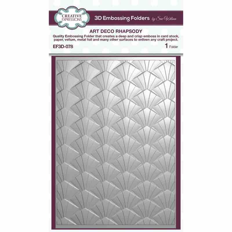 Creative Expressions Art Deco Rhapsody 5 in x 7 in 3D Embossing Folder EF3D-078