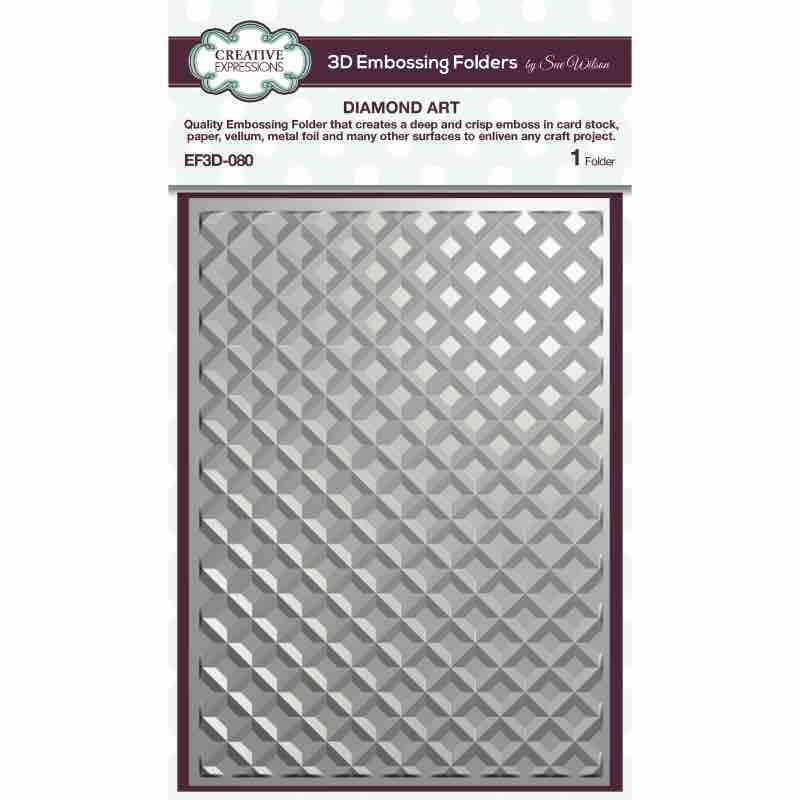 Creative Expressions Diamond Art 5 in x 7 in 3D Embossing Folder EF3D-080