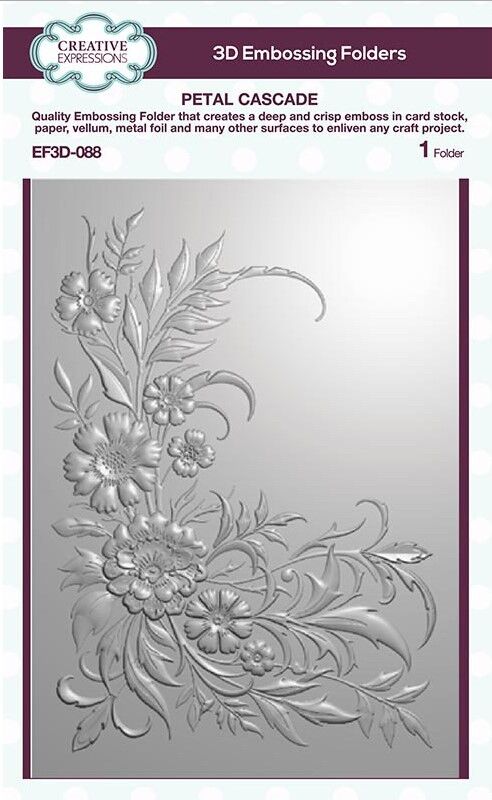 Petal Cascade - 3D Embossing Folder By Creative Expressions