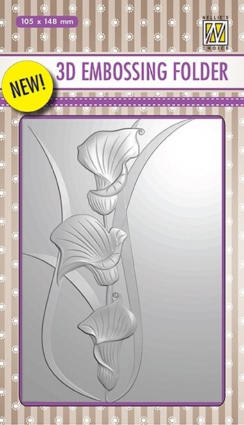 Nellie Snellen 3D Embossing Folder Arums Lily Lillies EF3D004