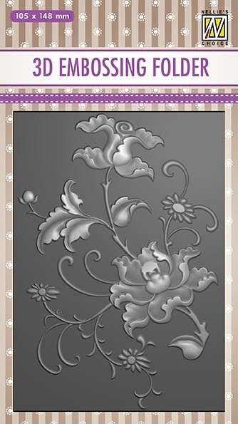 Nellie Snellen 3D Embossing Folder Exotic Flower EF3D027