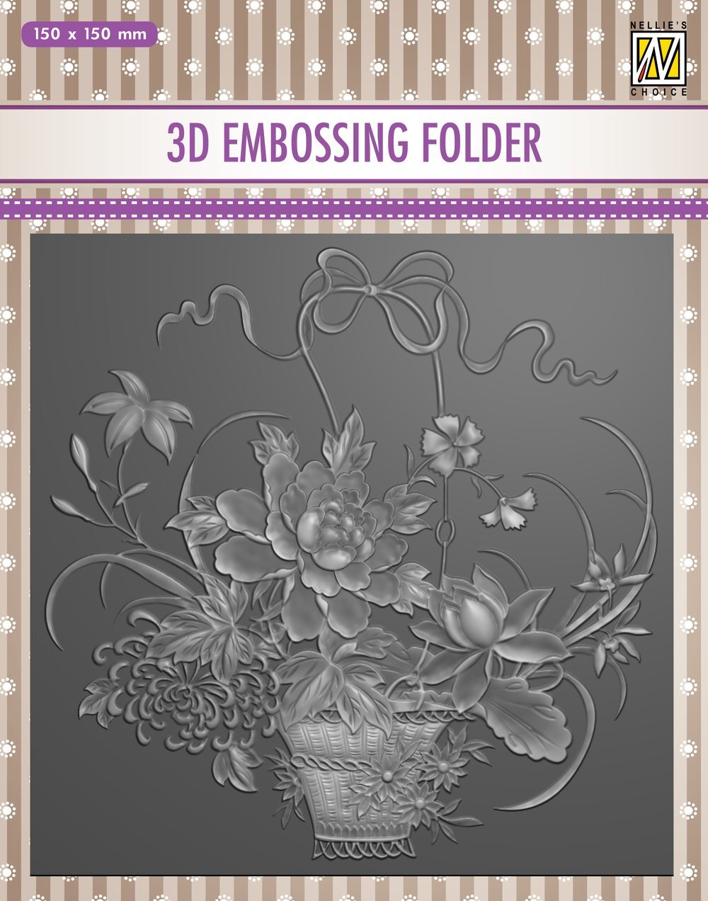 Nellie Snellen 3D Embossing Folder 6x6 Flower Bouquet EF3D030