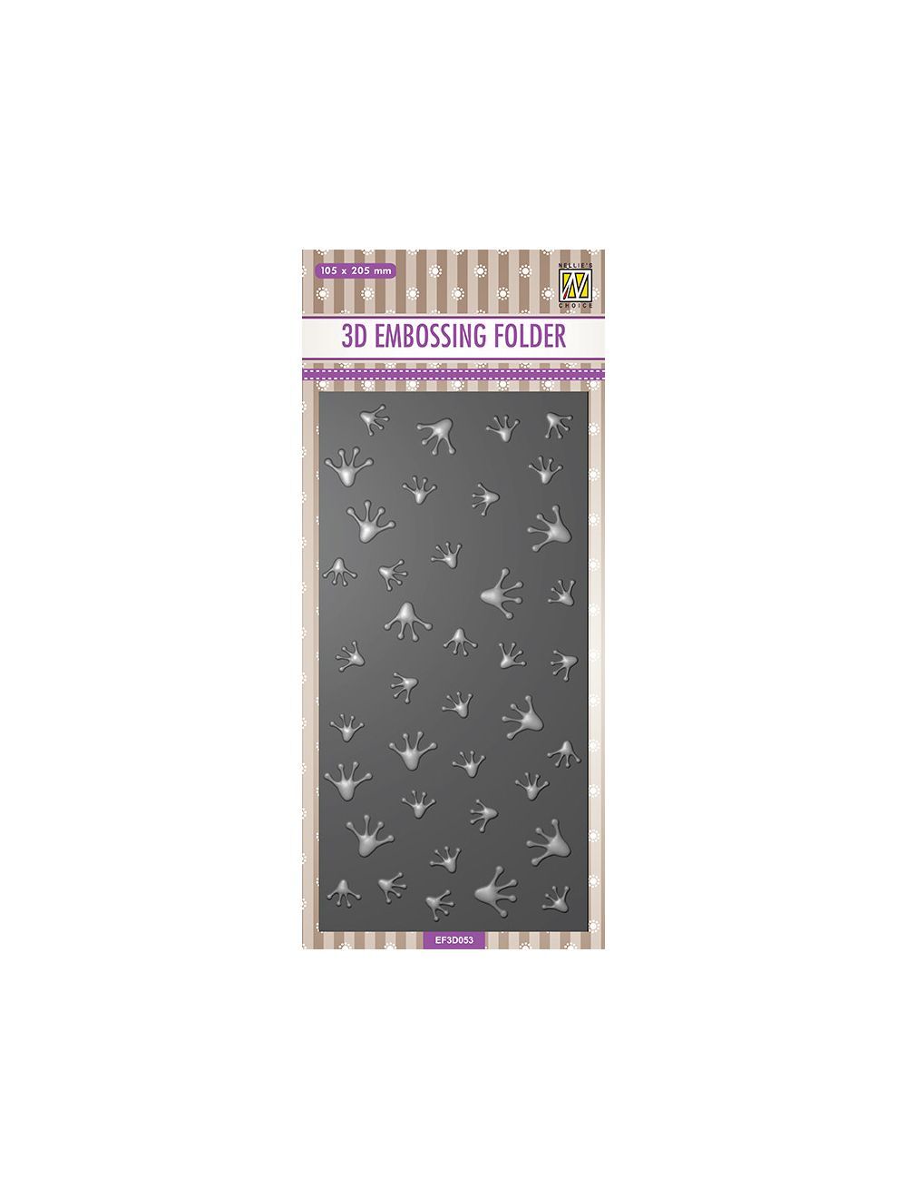 Nellie Snellen 3D Embossing Folder Frog Footprints EF3D053