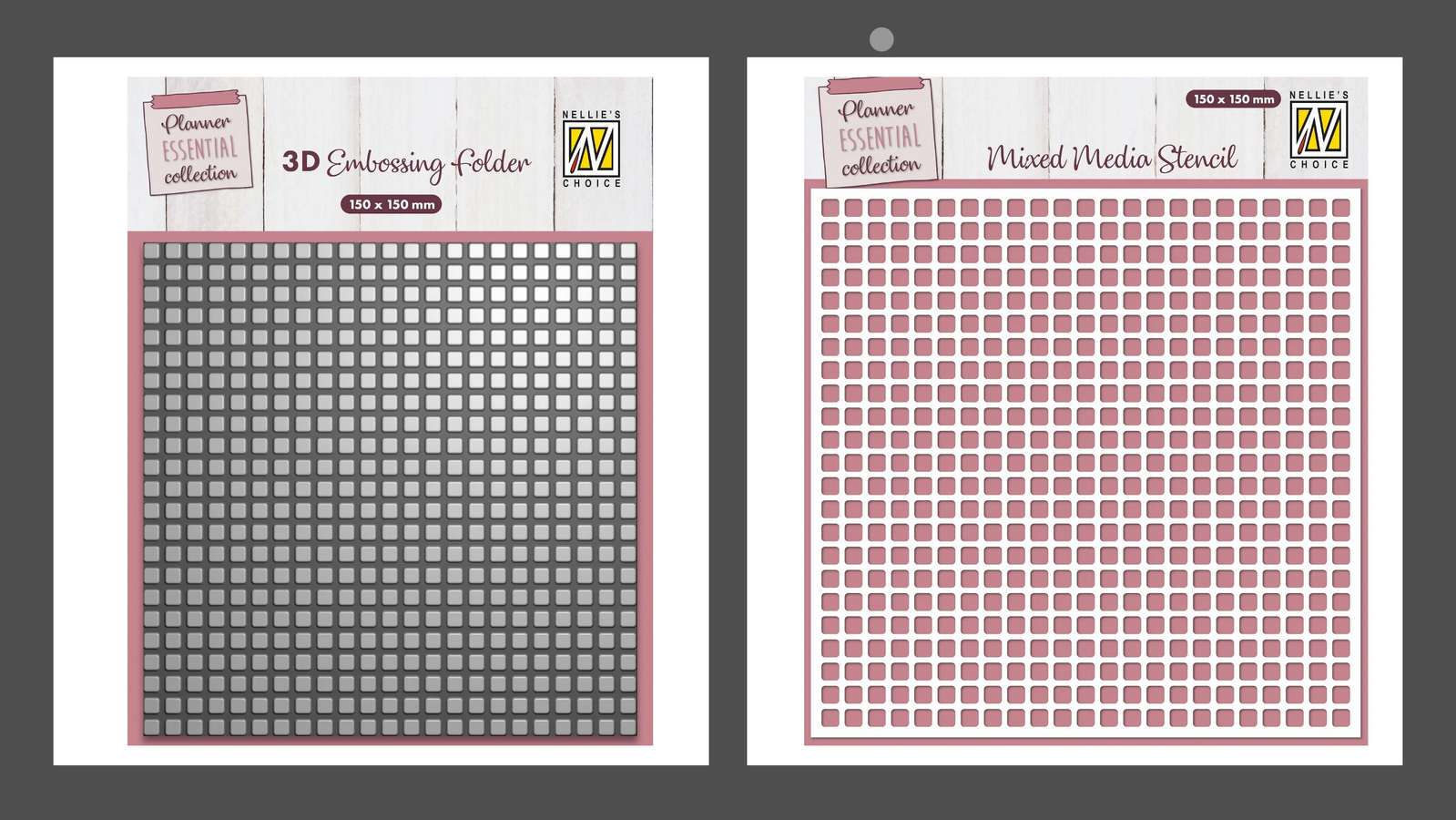 Nellie’s Choice 3D Embossing Folder and Stencil Bundle - Blocks