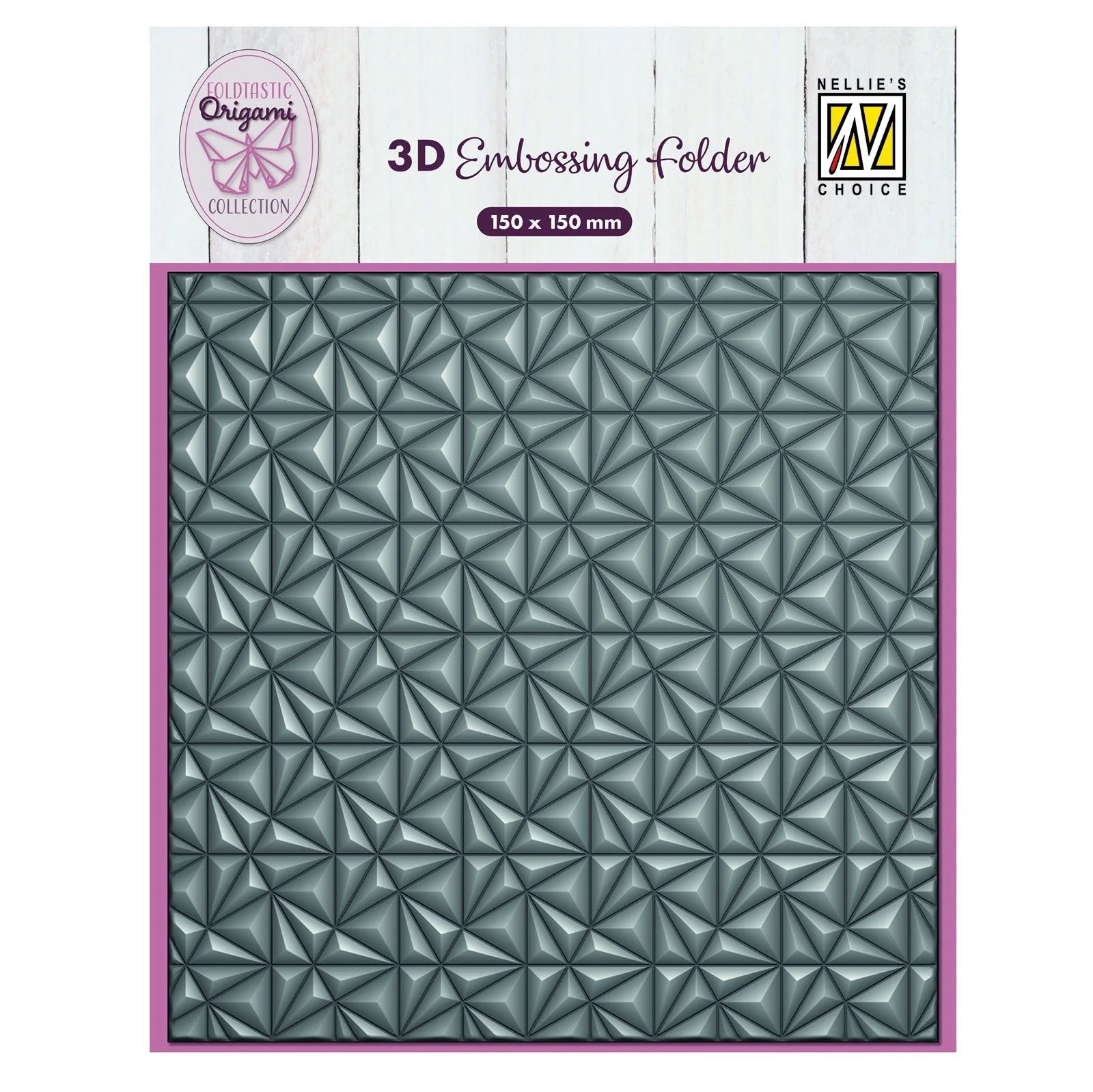 Nellie’s Choice 3D Embossing Folder - Origami Triangles - EF3D091