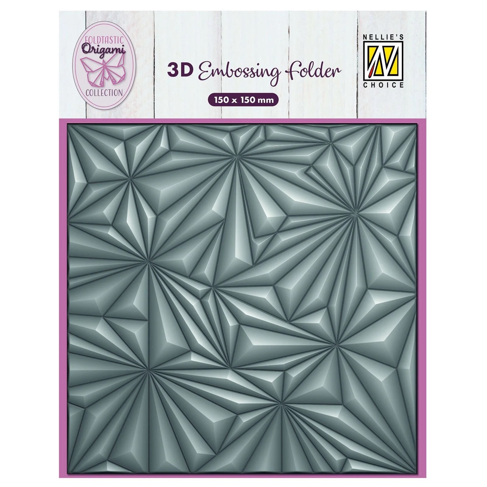 Nellie’s Choice 3D Embossing Folder - Origami Stars - EF3D092