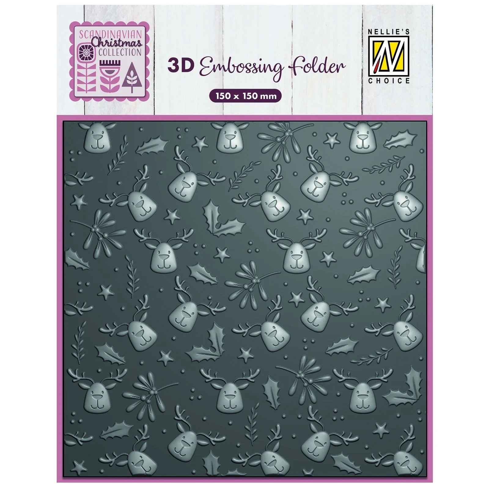 Nellie’s Choice 3D Embossing Folder - Moose - EF3D094