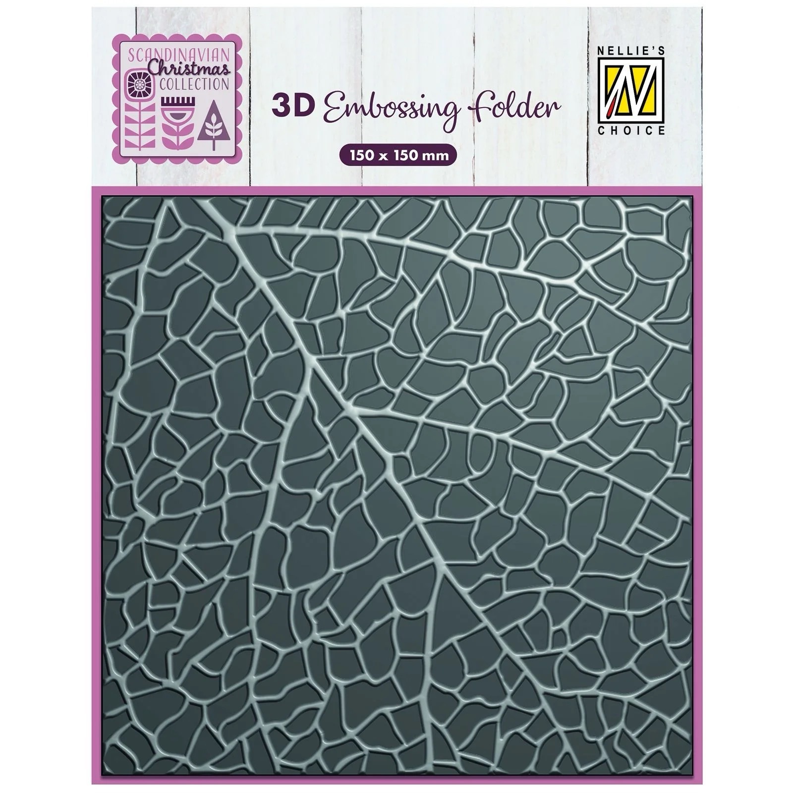 Nellie’s Choice 3D Embossing Folder - Leaf Grain - EF3D099