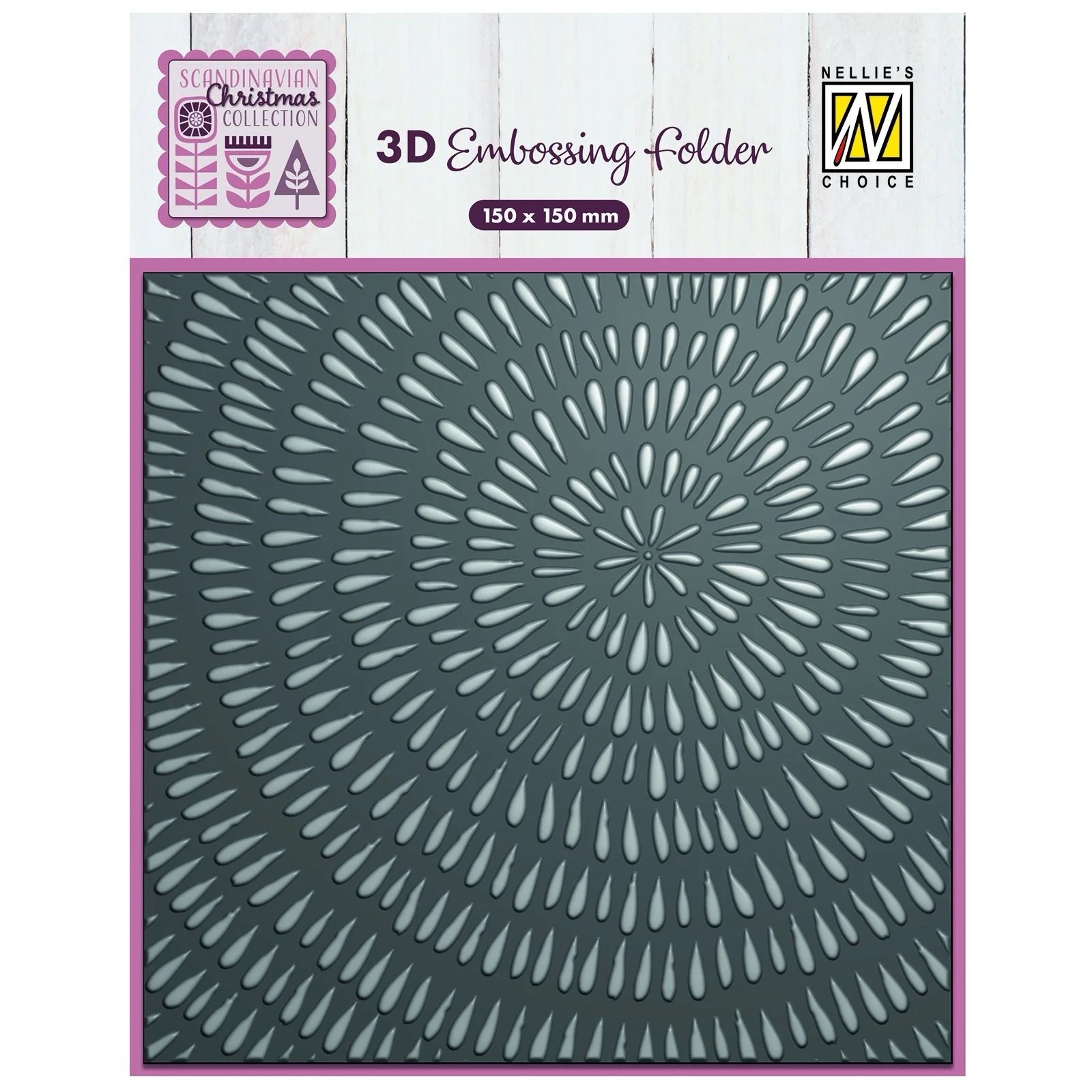 Nellie’s Choice 3D Embossing Folder - Sliced Wood - EF3D100