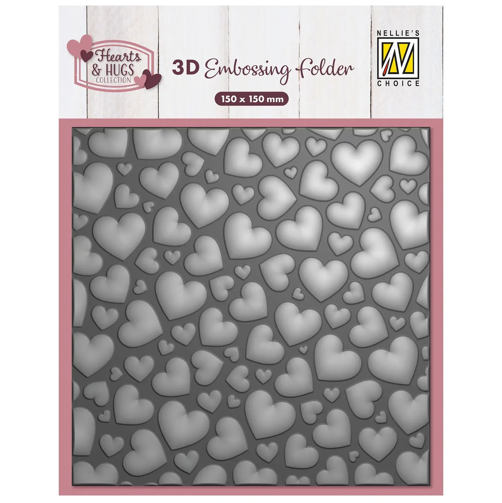 Nellie’s Choice 3D Embossing Folder - Pop Up Hearts - EF3D106
