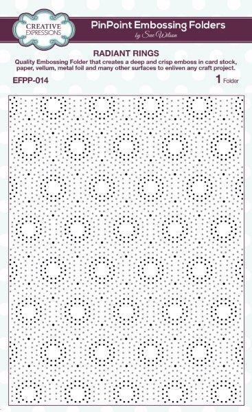 Sue Wilson Emboss Folder 5.7 x 7.5 inch Pinpoint Radiant Rings
